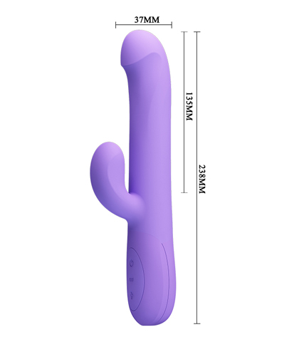 Rotirajuci vibrator sa dodatkom za klitoris